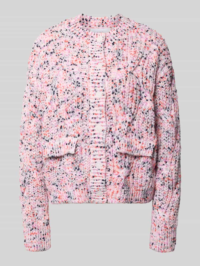 Kurtka z dzianiny z listwą guzikową model ‘CONFETTI’