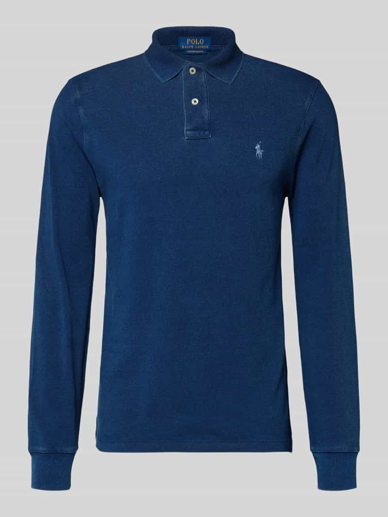 Koszulka polo o kroju custom slim fit z wyhaftowanym logo