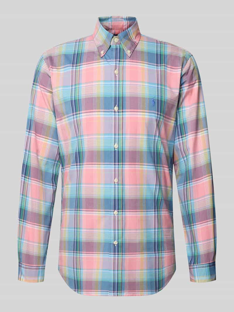 Koszula casualowa o kroju custom fit z kołnierzykiem typu button down