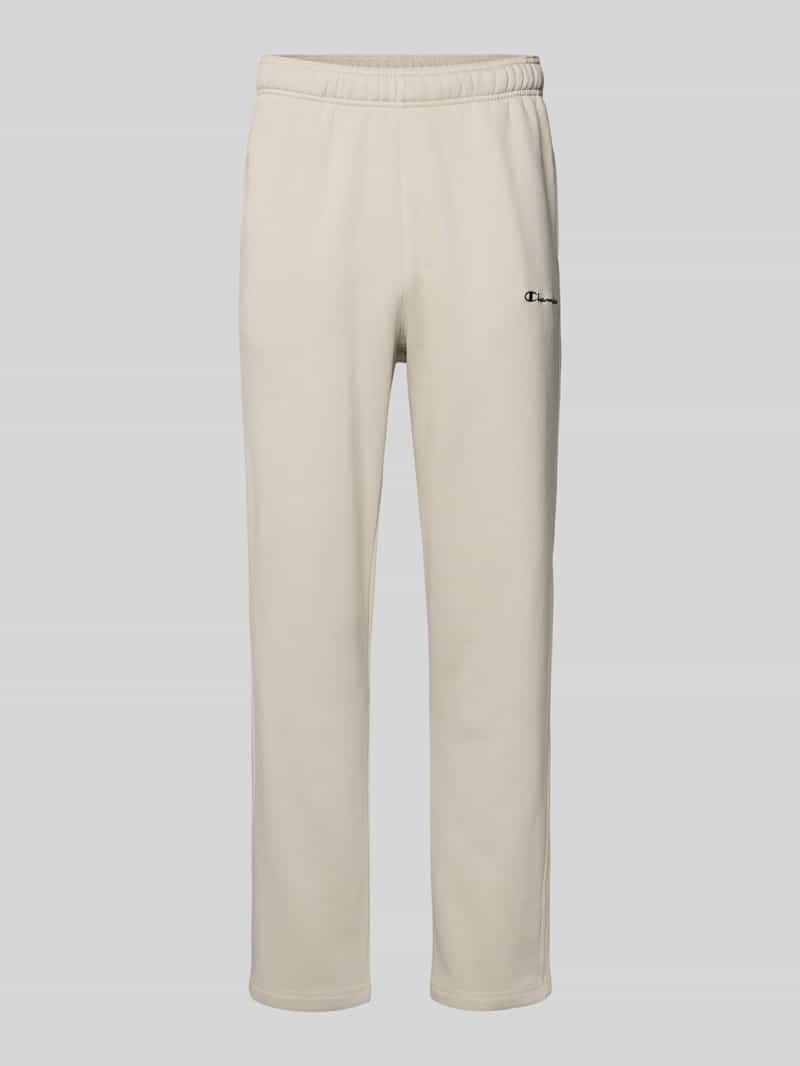 Spodnie dresowe o kroju straight fit z wyhaftowanym logo