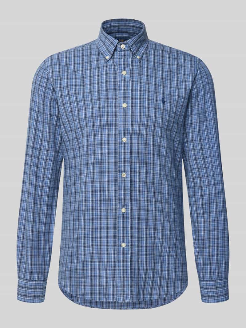 Koszula casualowa o kroju custom fit z kołnierzykiem typu button down