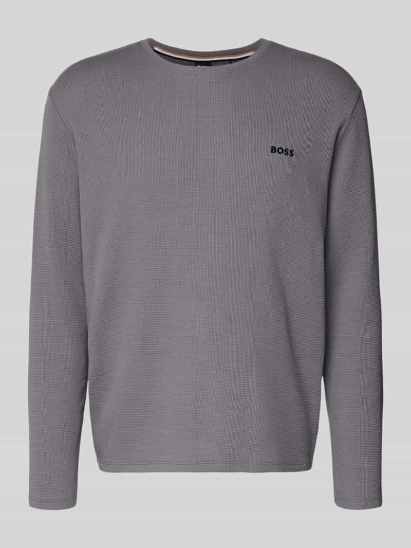 Bluzka z długim rękawem o kroju regular fit z mieszanki bawełny