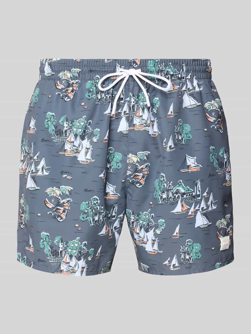 Spodenki kąpielowe ze wzorem na całej powierzchni model ‘PIRANHA’