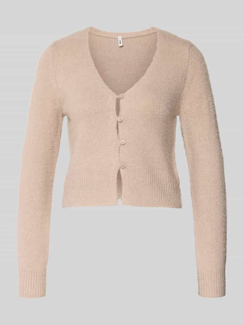 Kurtka z dzianiny o kroju slim fit z jednorzędową listwą guzikową model ‘KERRY’