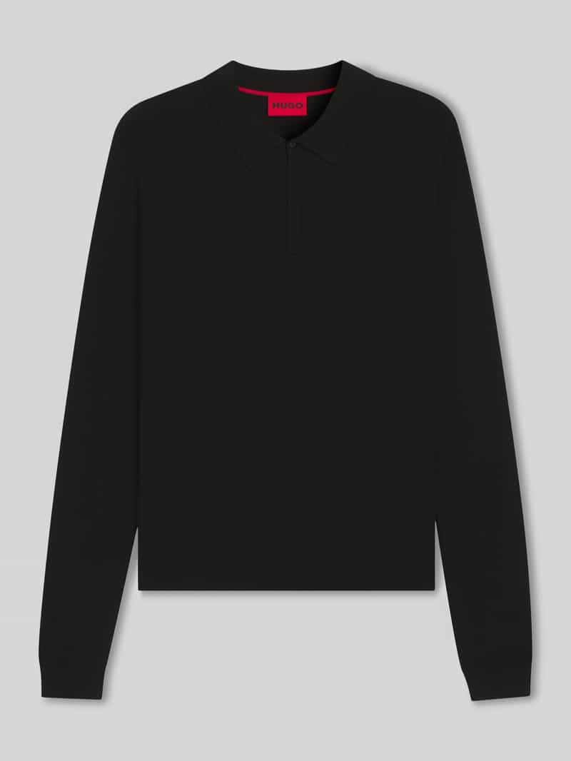 Koszulka polo o kroju slim fit z dzianiny z mieszanki wiskozy model ‘SAN PIPPO-CV’