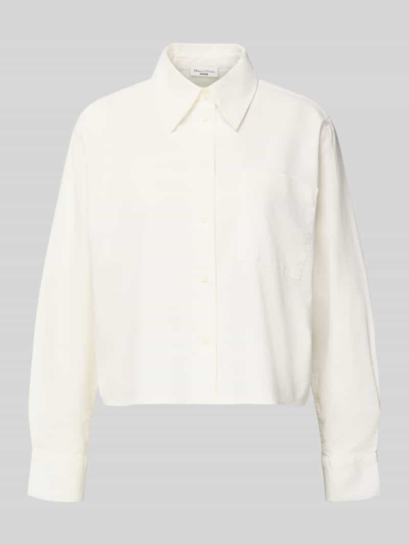 Bluzka koszulowa o pudełkowym kroju z czystej bawełny