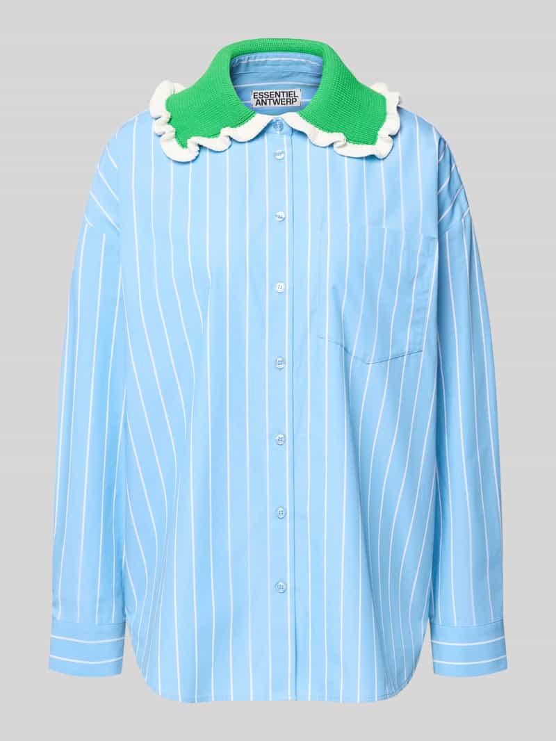 Bluzka koszulowa o luźnym kroju z czystej bawełny model ‘JOYFUL’