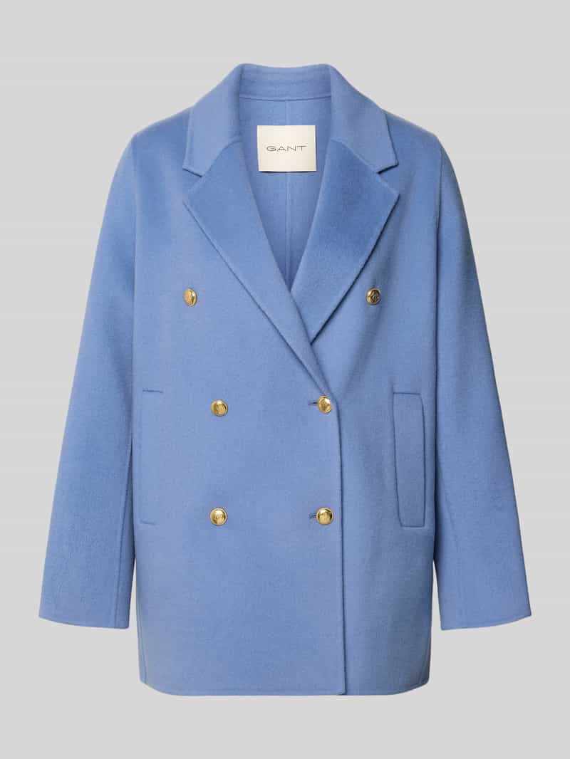 Kurtka z kołnierzem z połami i wpuszczanymi kieszeniami