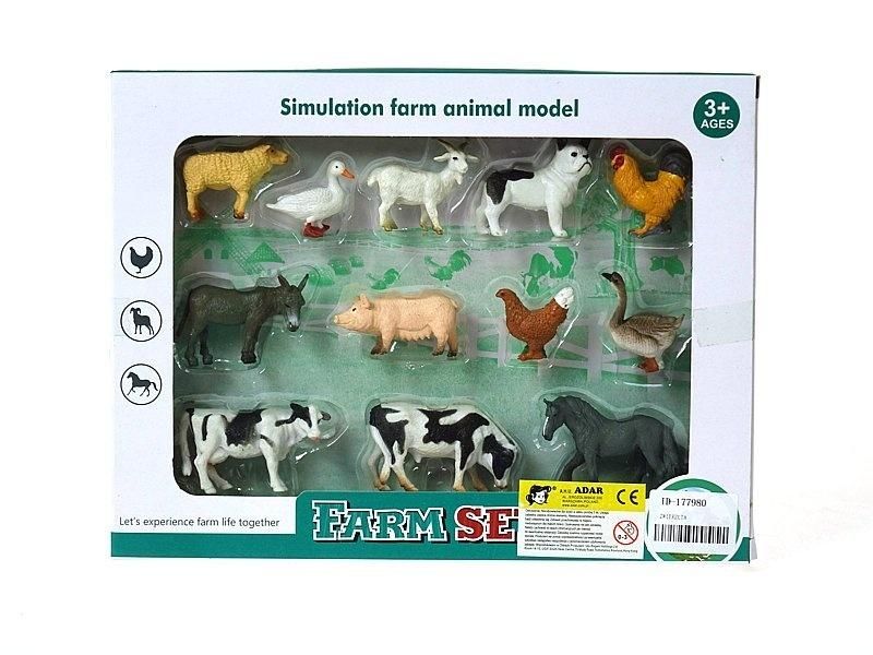 Zwierzęta gospodarskie 12 szt - figurka