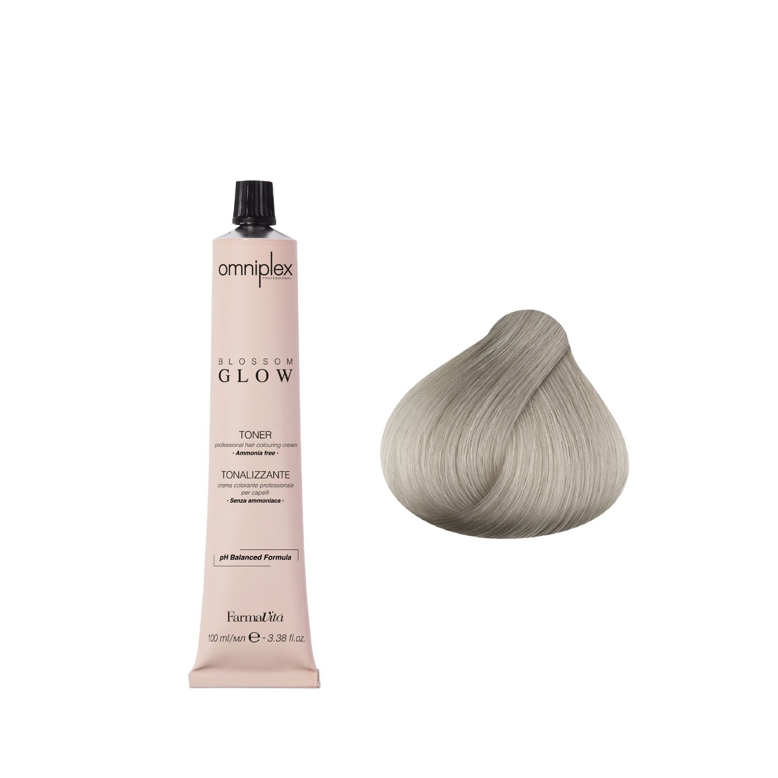 Farmavita Toner Omniplex Blossom Glow Ash, toner do włosów bez amoniaku, popielaty, 100ml