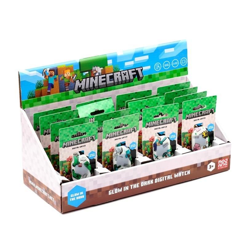Zegarek cyfrowy silikonowy świeci Minecraft - zabawka