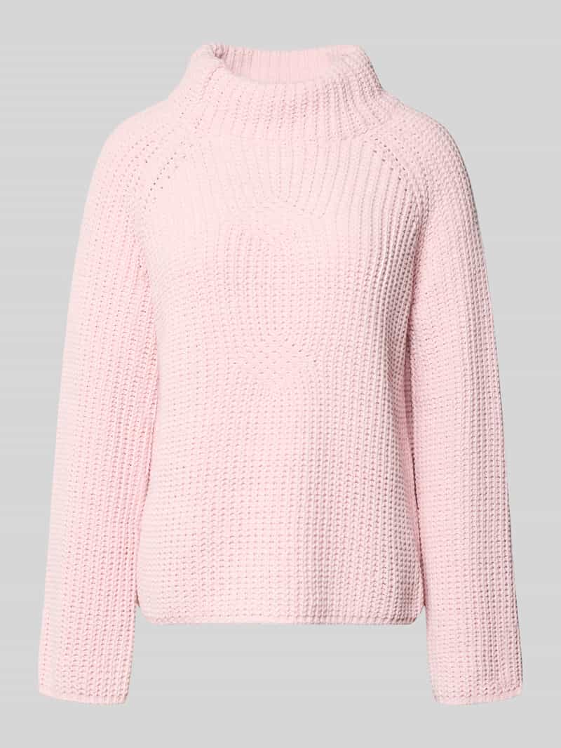 Sweter z dzianiny ze stójką model ‘Basic Chenille’
