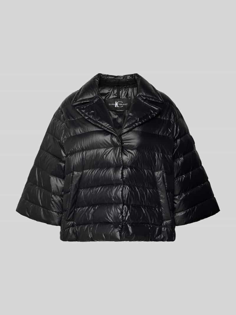 Kurtka puchowa z kołnierzem z połami