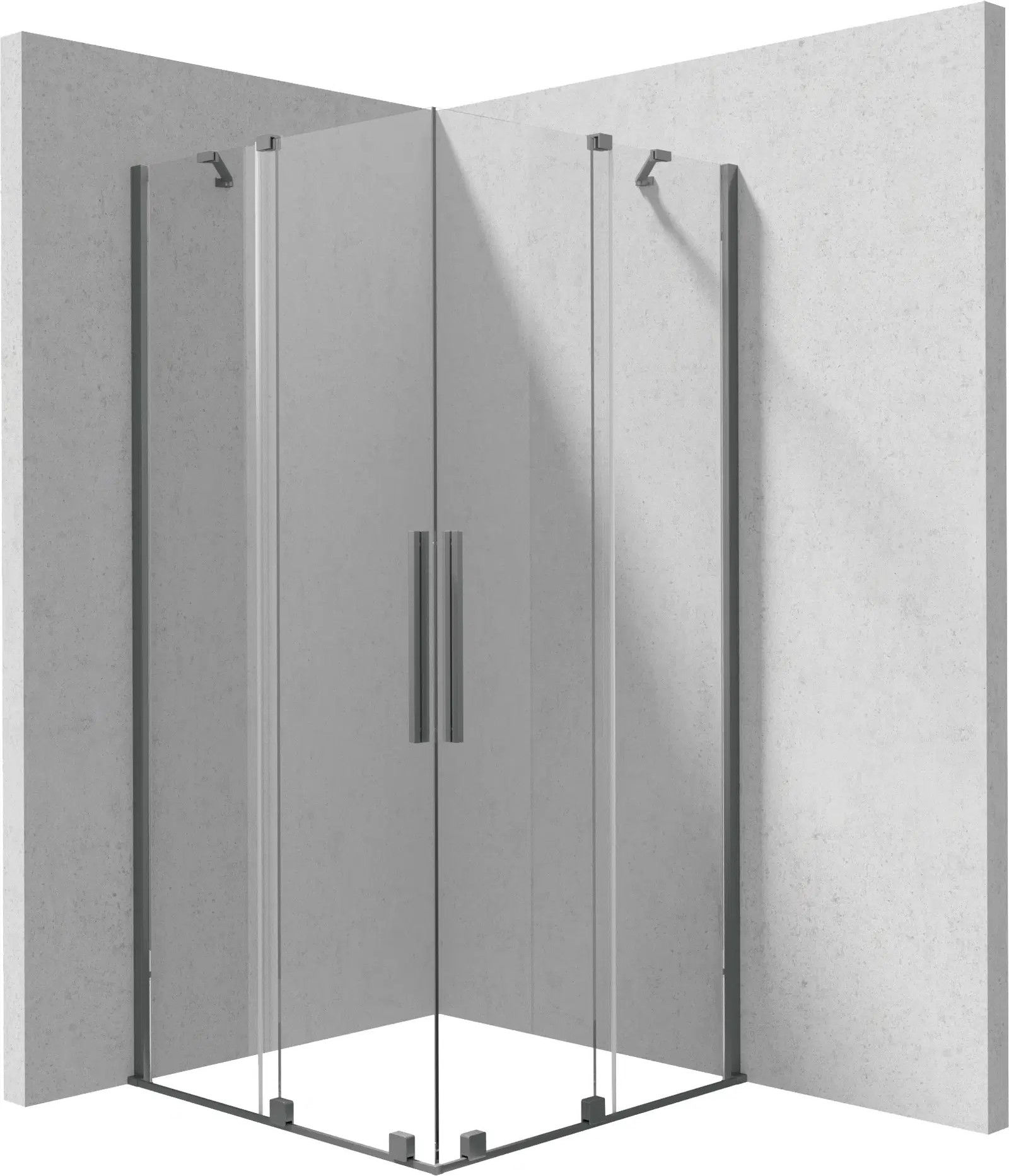 Deante Kabina Prysznicowa Prizma 100X100 Kwadratowa Grafit Transparentne Kpndp10P10