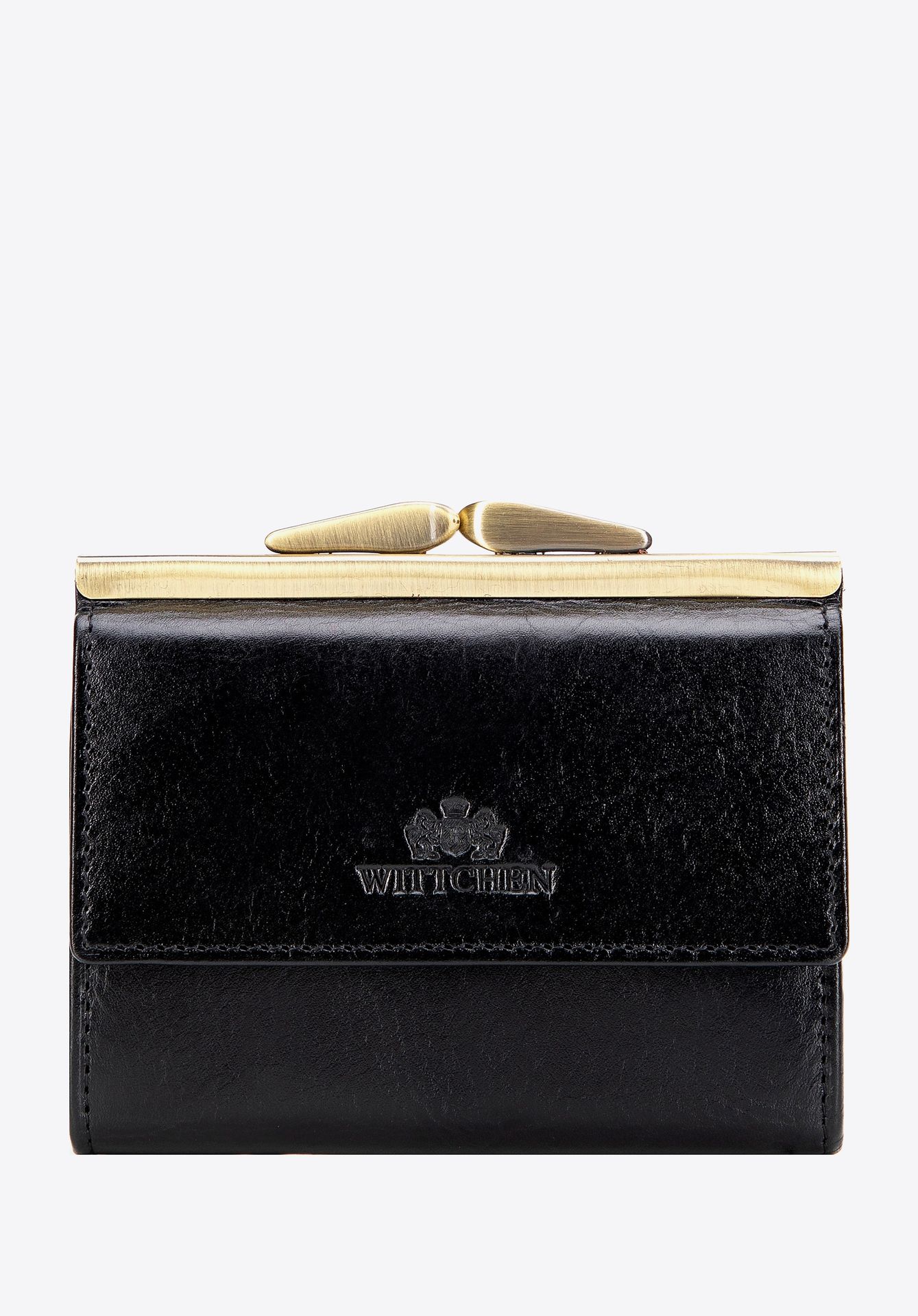 Damska portmonetka skórzana średnia czarna