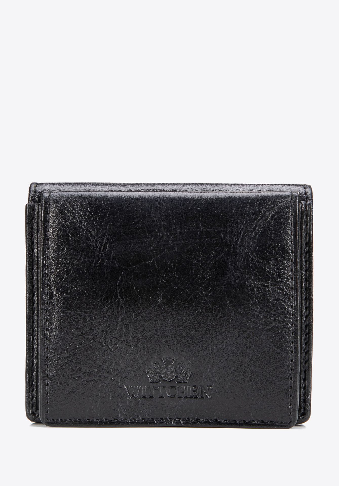 Skórzana bilonówka klasyczna czarna