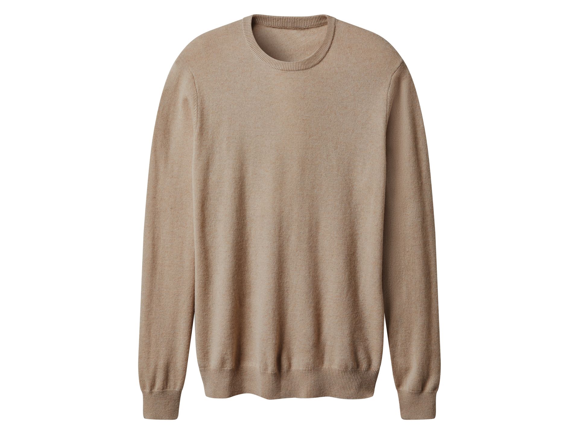esmara Men Sweter męski z kaszmirem i wełną merino (Beżowy, S (44/46))