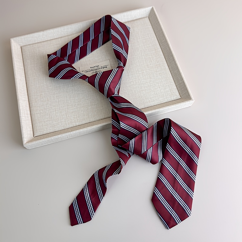 TEMU Pas Damski Vintage w Paski z Wiązaniem w Talii - Regulowany Pas z Poliestru z Czerwono-Białymi Paskami, Czarno-Białymi Kropkami, Idealny na