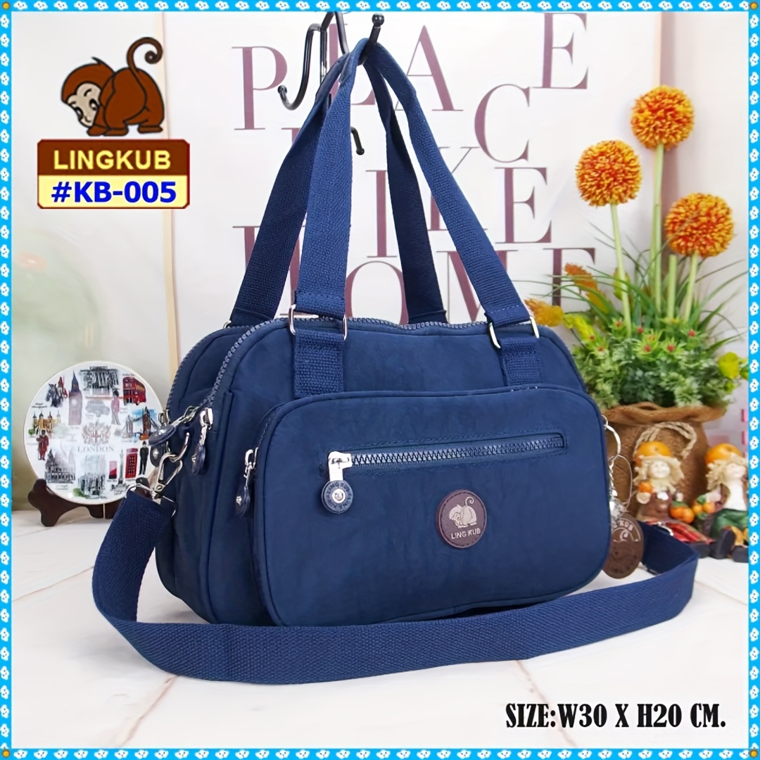 TEMU Lekka nylonowa torba na ramię, pogrubiona nylonowa torba crossbody [] Autentyczna marka, wielokomorowa przegroda + zapięcie na zamek! 10 kolorów