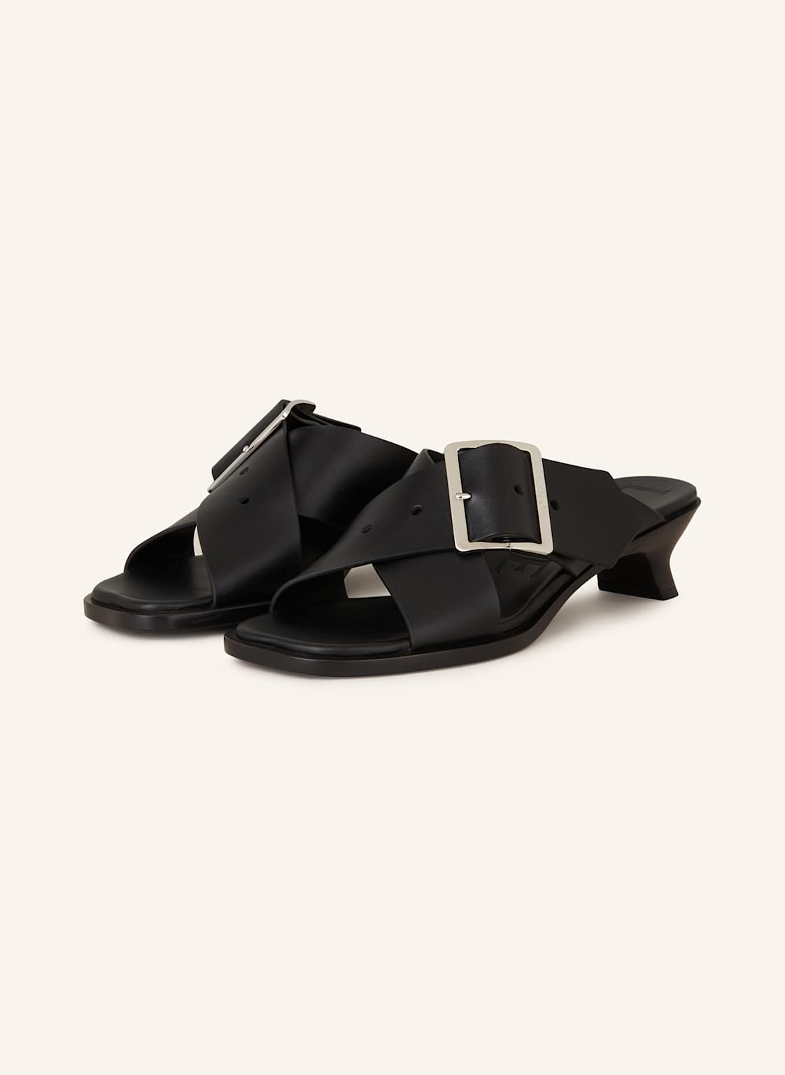 Loewe Klapki Typu Mules schwarz