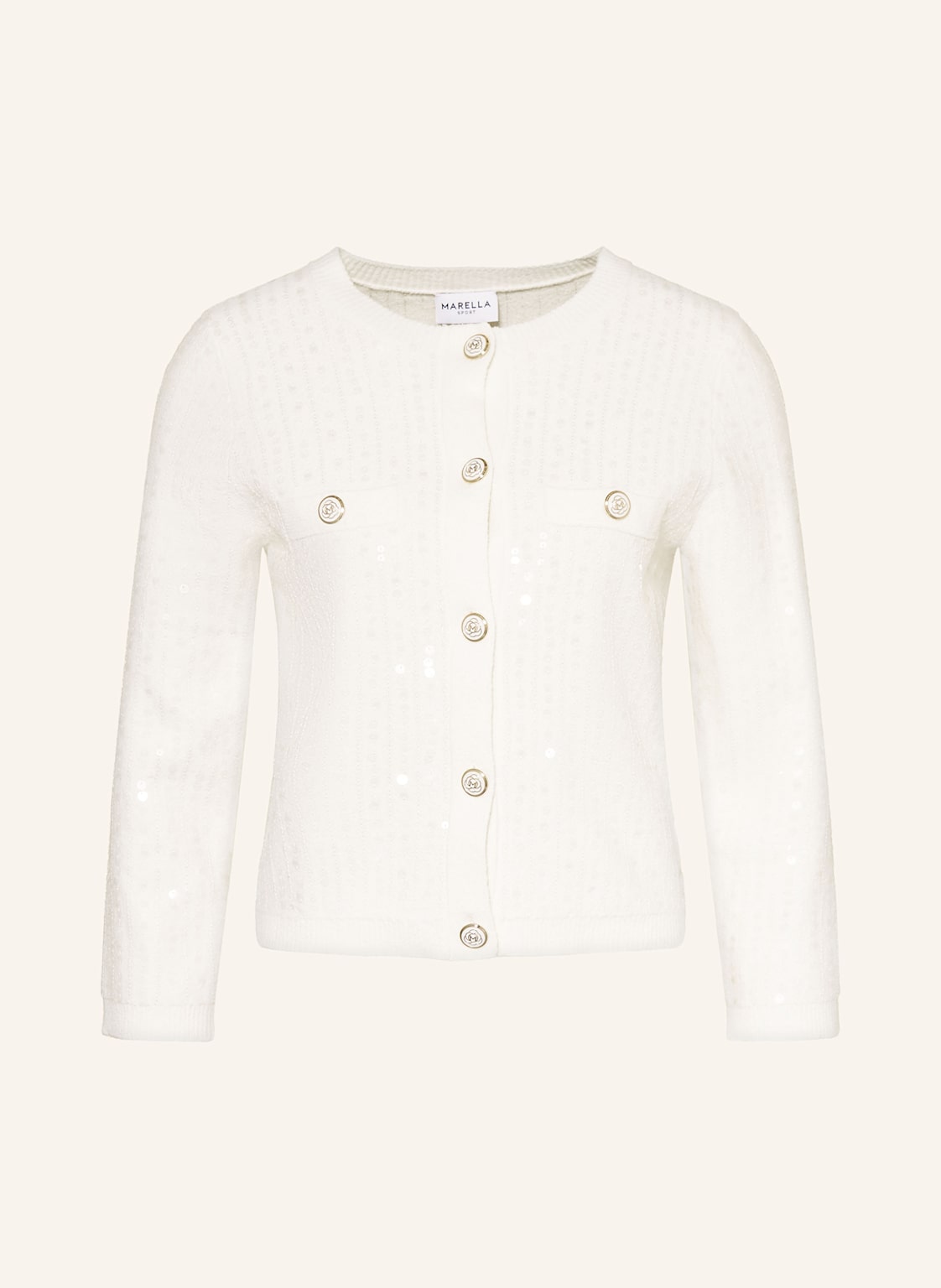 Marella Kardigan Z Cekinami weiss