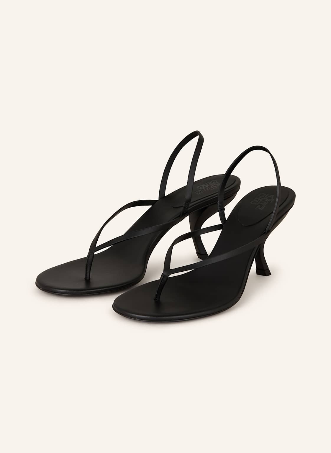 Gia Borghini Sandały Na Obcasie Aurora schwarz