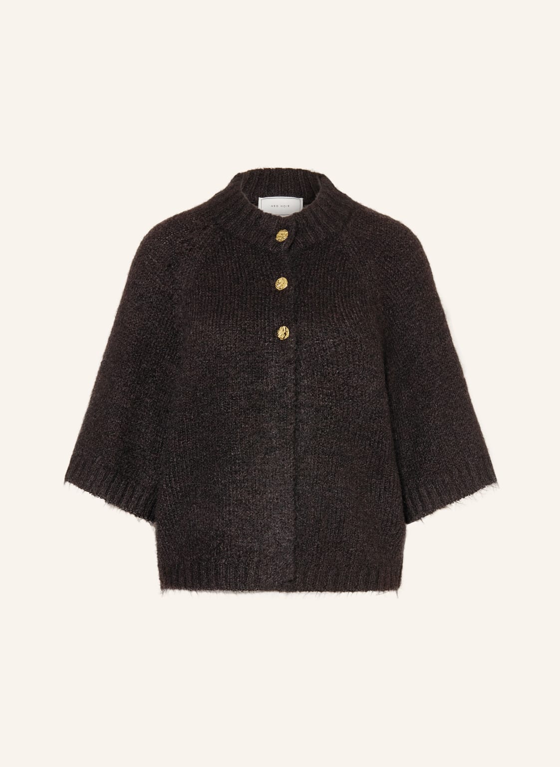 Neo Noir Kardigan Benuta Z Rękawami 3/4 braun