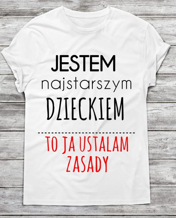 Koszulka męska jestem najstarszym dzieckiem (1)