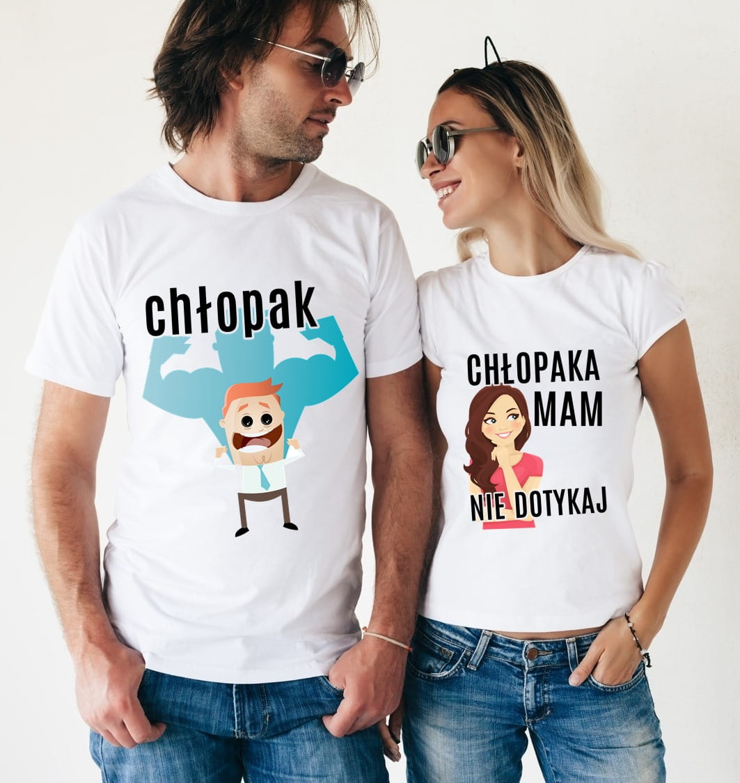 Zestaw dla pary CHŁOPAK +CHŁOPAKA MAM NIE DOTYKAJ