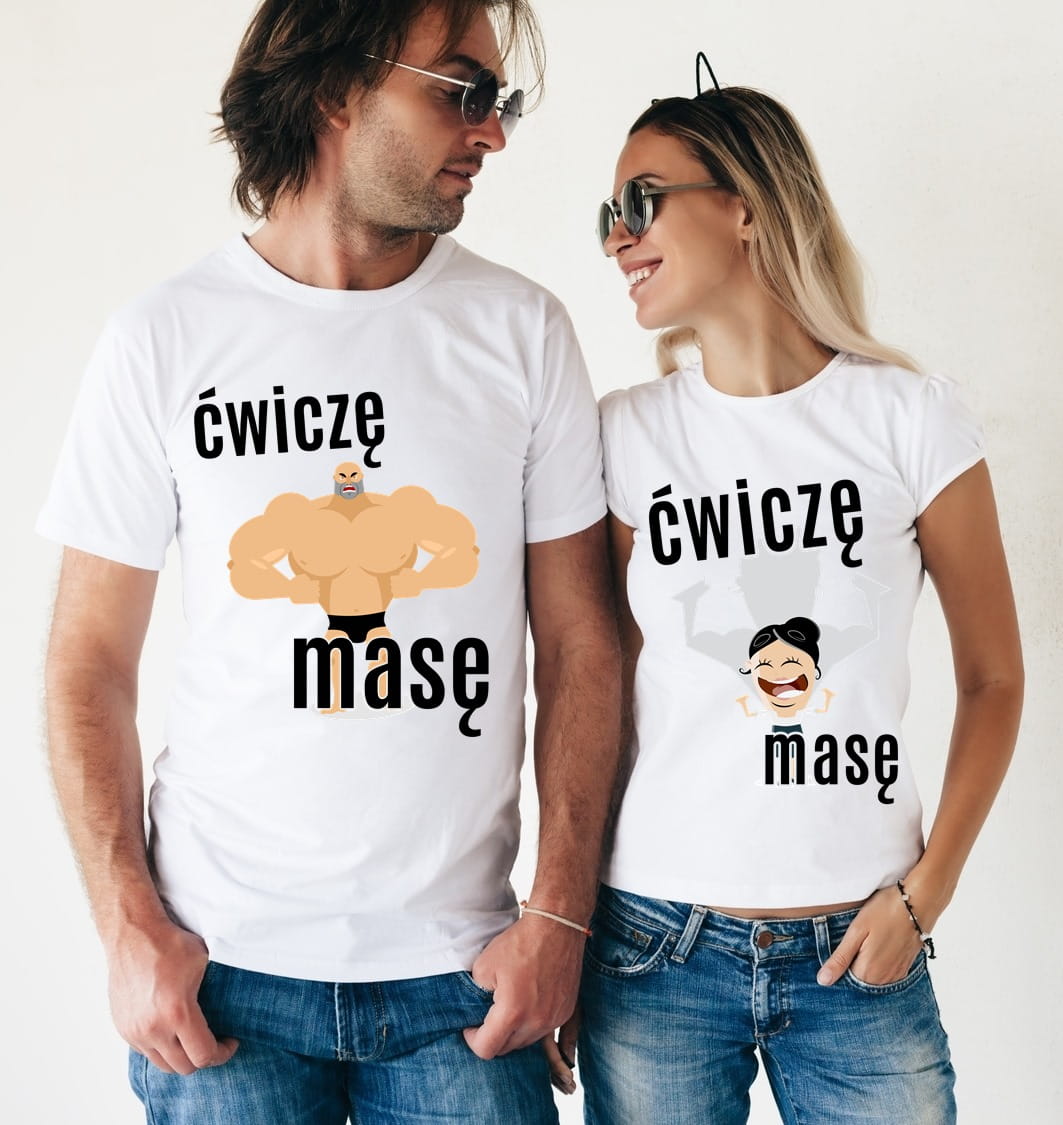 Zestaw dla pary ĆWICZĘ MASĘ+ĆWICZĘ MASĘ