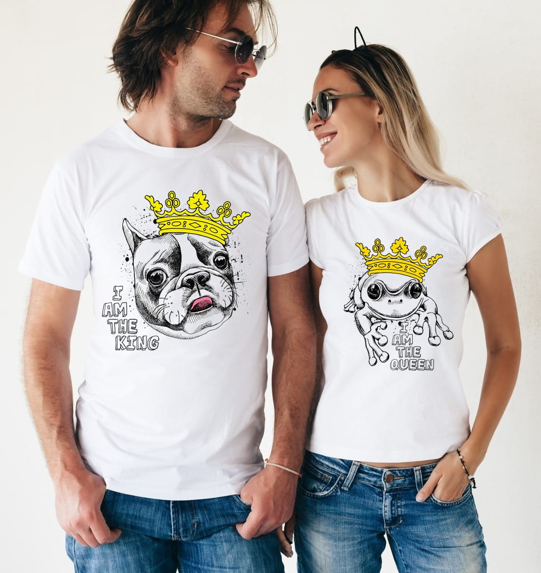 Zestaw dla pary I AM THE KING + I AM THE QUEEN + RYSUNKI