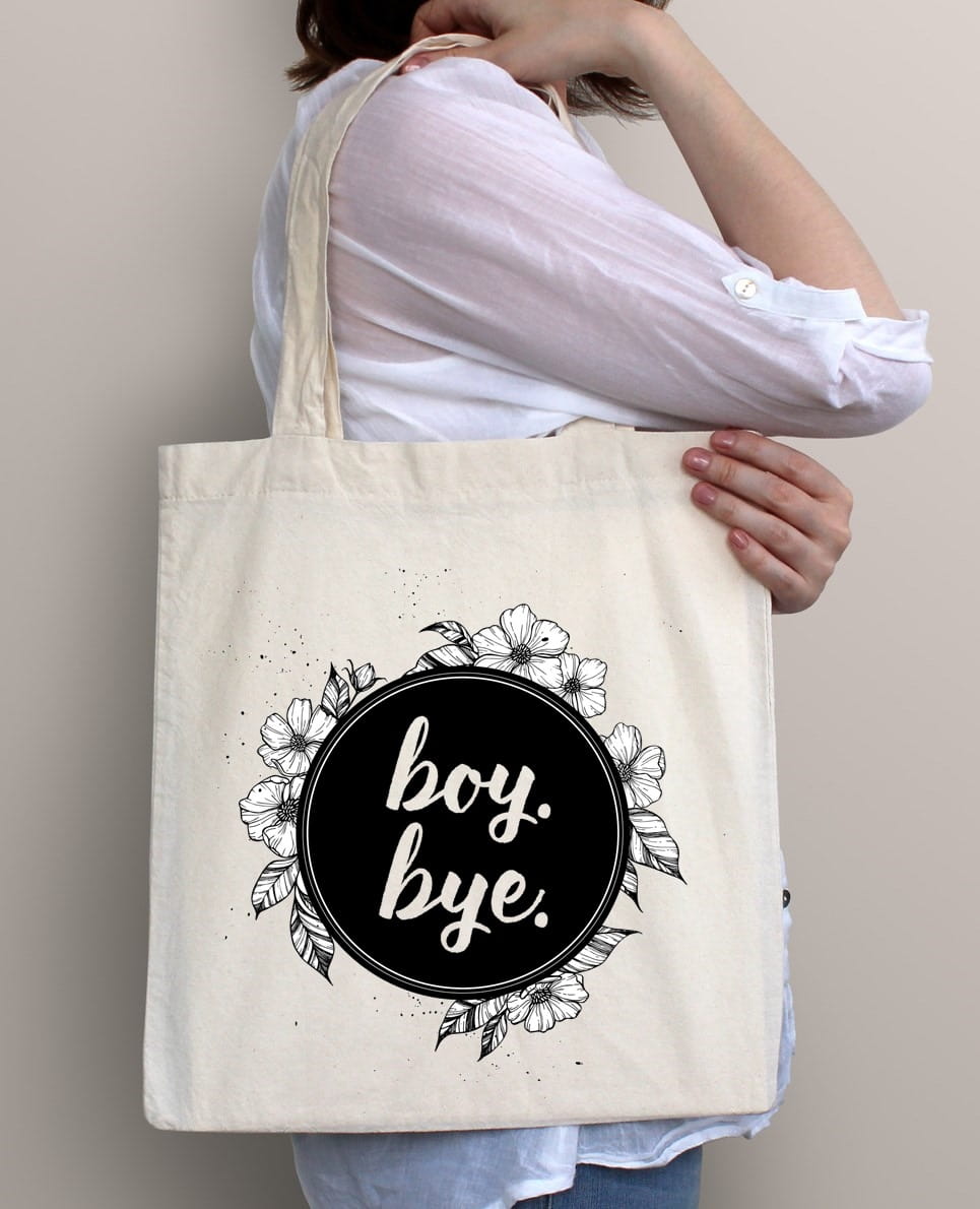 Shopper boy.bye. + KÓŁKO Z KWIATKAMI
