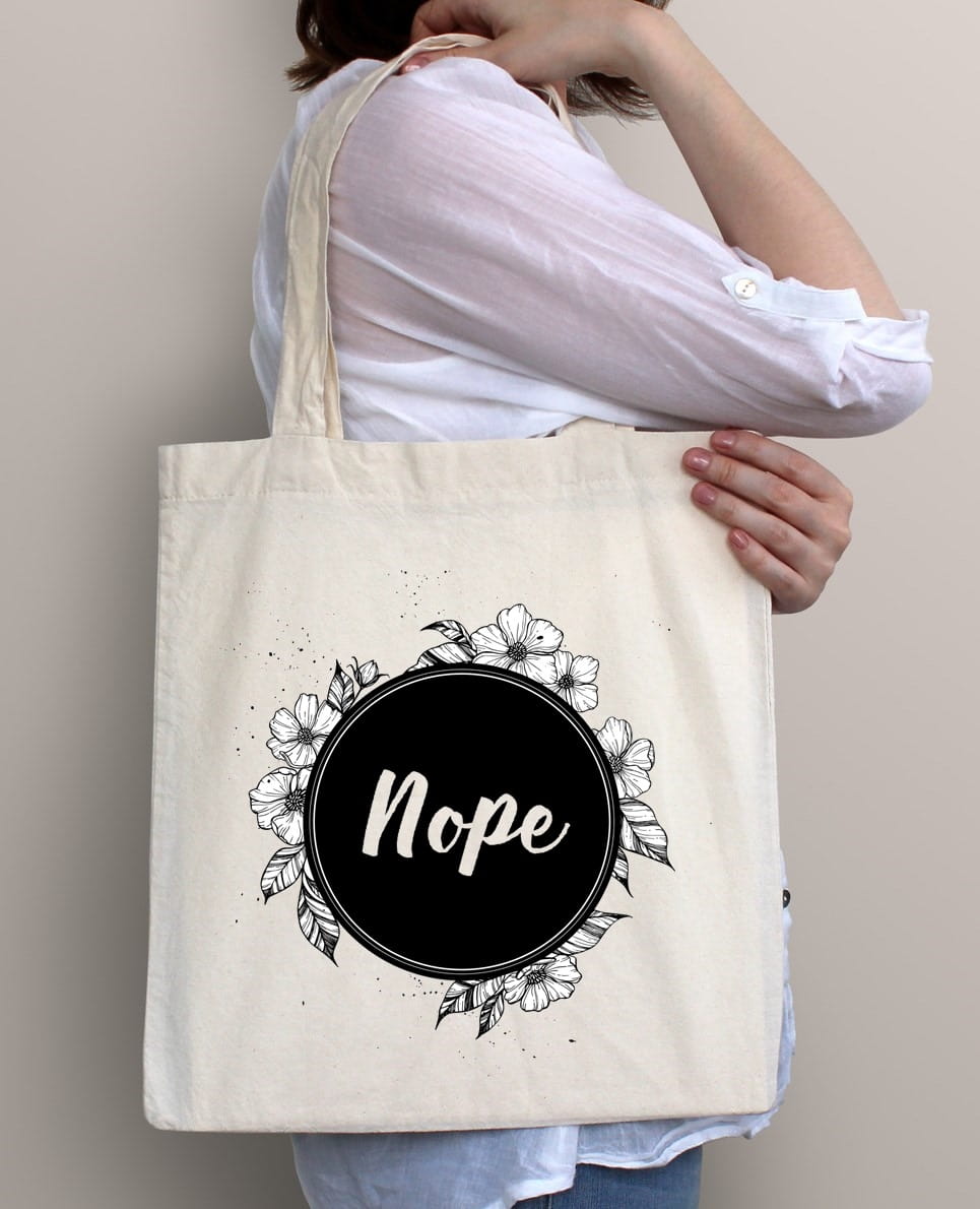 Shopper nope + KÓŁKO Z KWIATKAMI