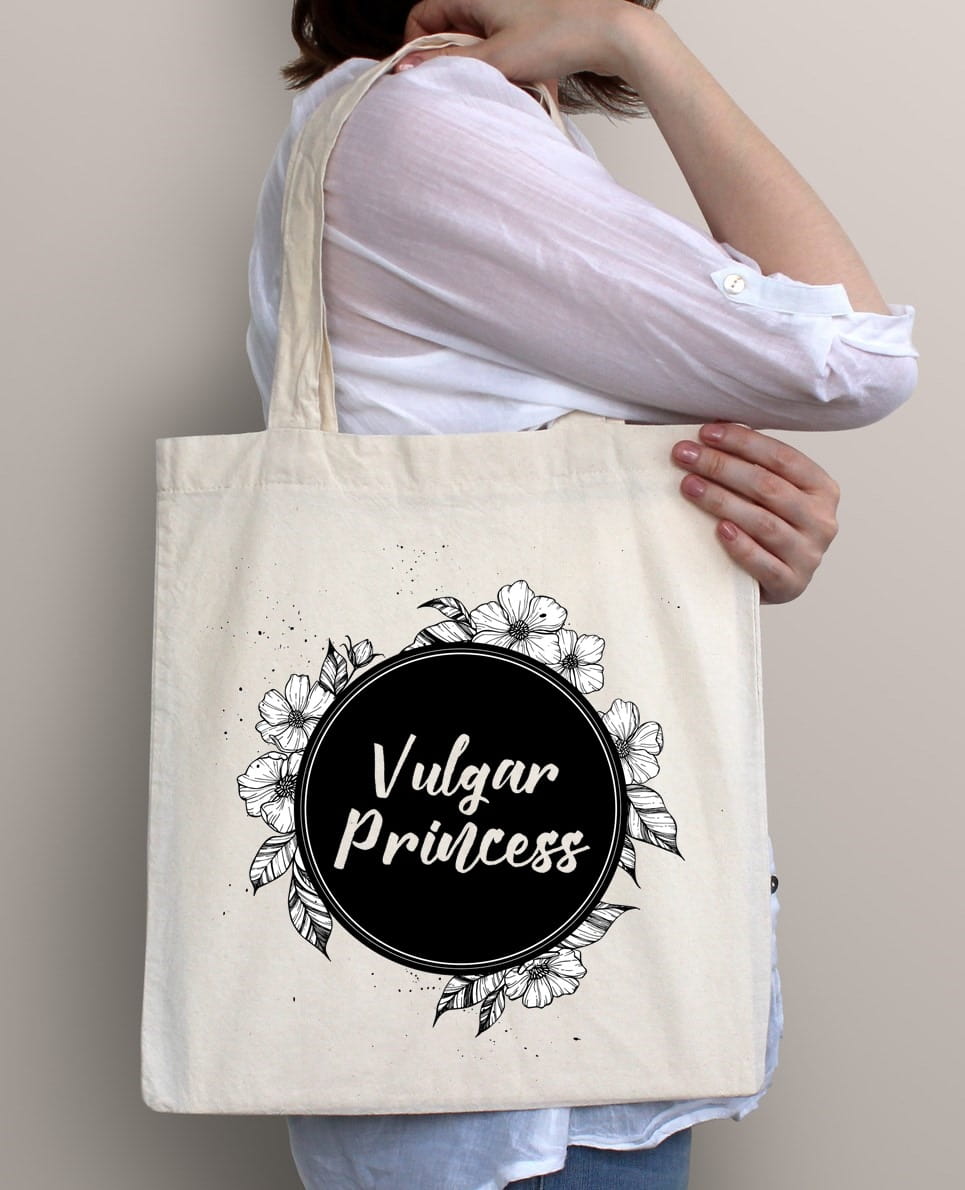 Shopper vulgar princess + KÓŁKO Z KWIATKAMI