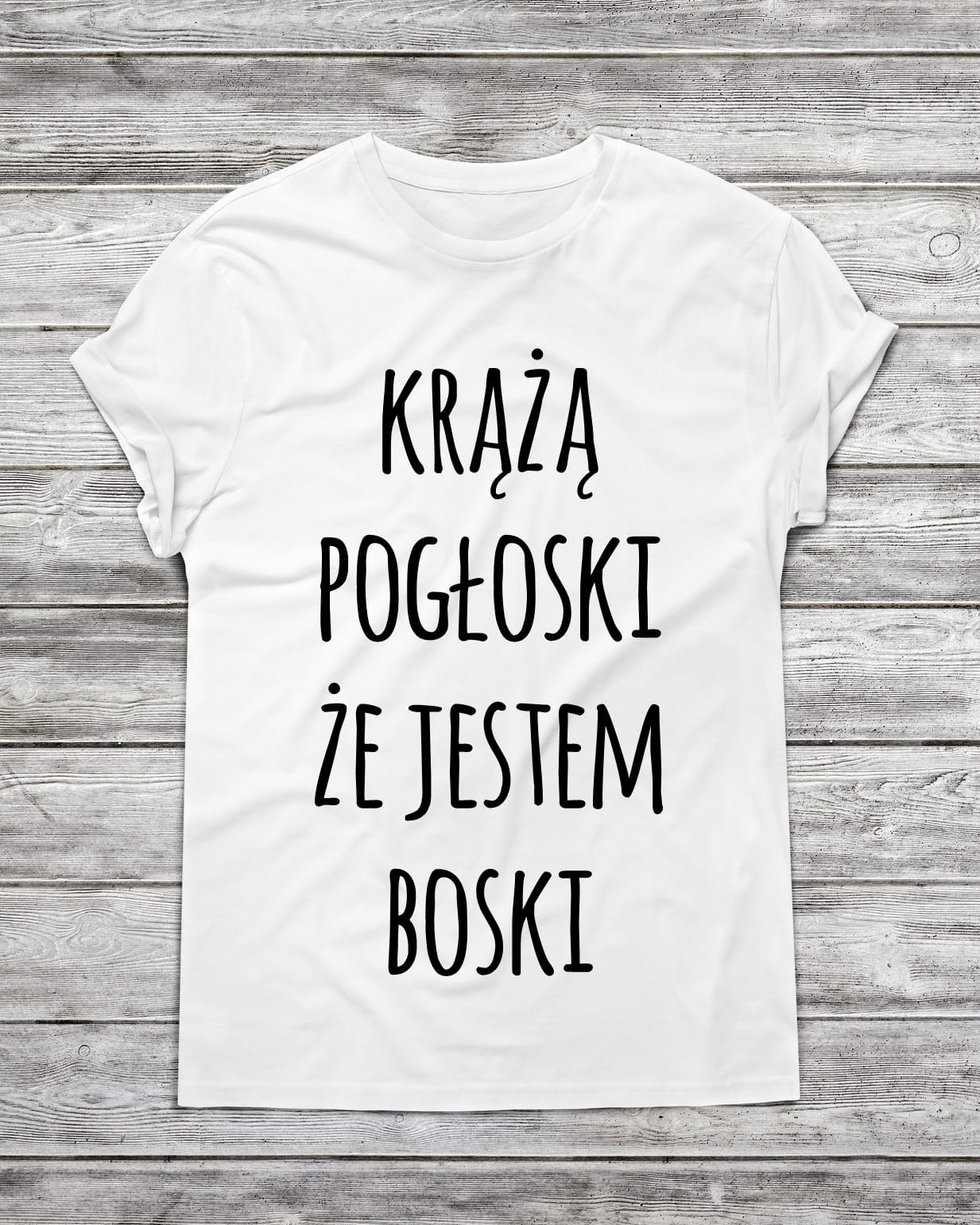 Koszulka męska krążą pogłoski że jestem boski