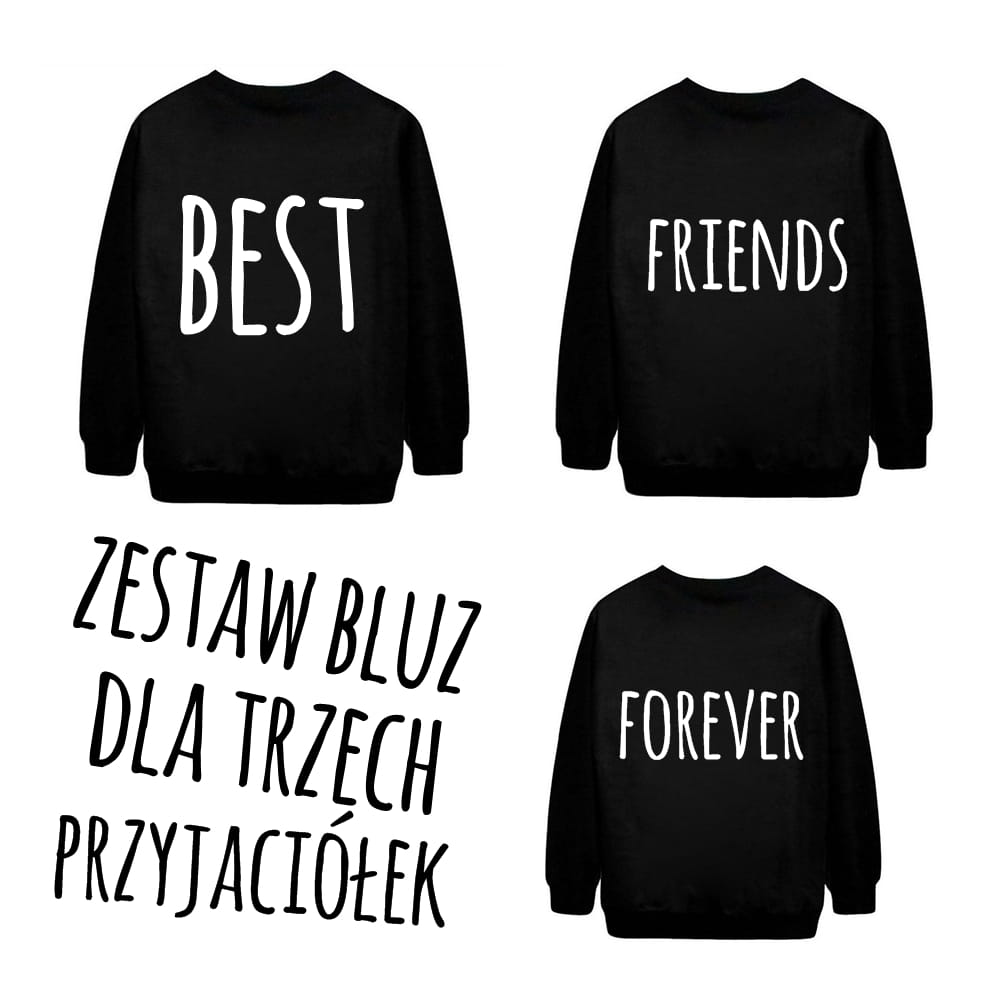 Zestaw 3 bluz dla przyjaciółek