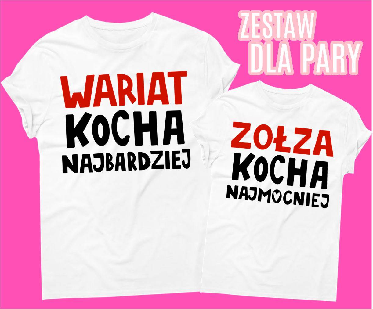 koszulki dla pary, koszulki dla zakochanych