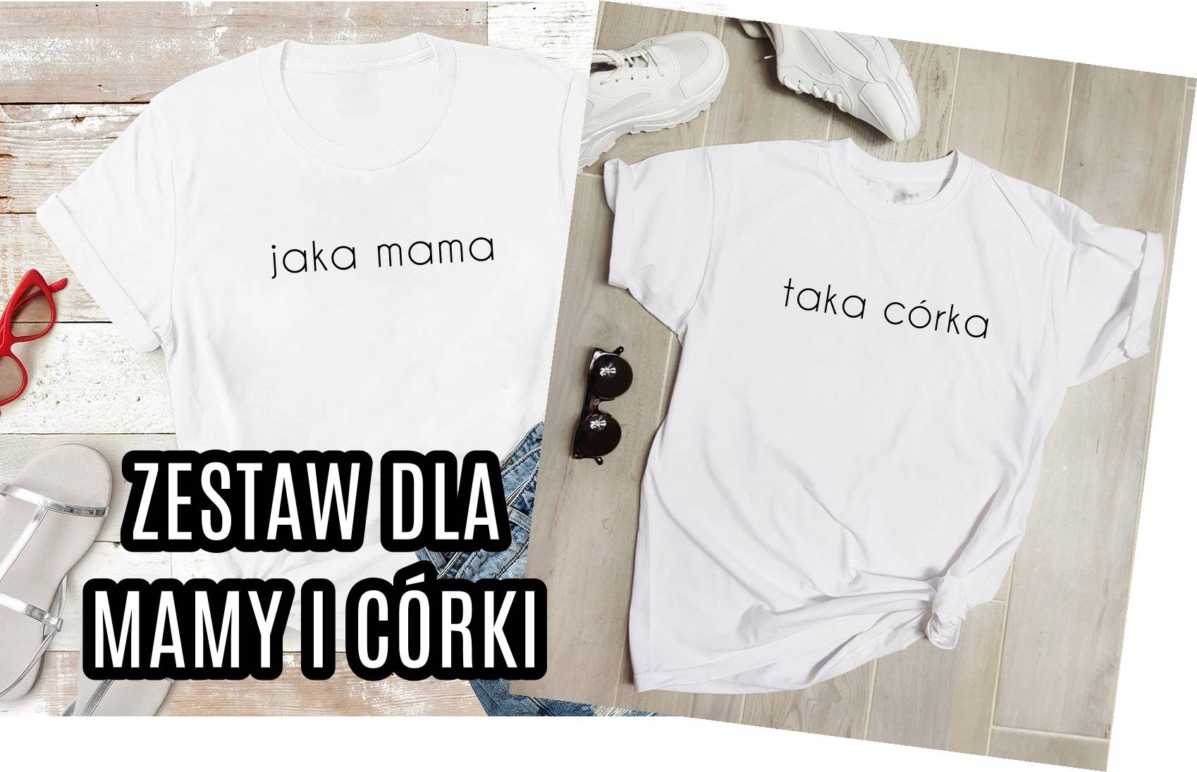ZESTAW KOSZULEK DLA MAMY I CÓRKI