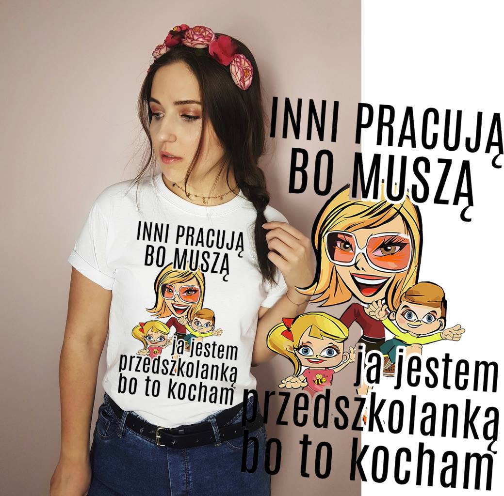 prezent dla przedszkolanki,koszulka dla przedszkolanki