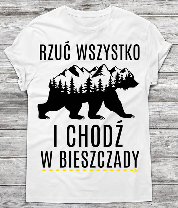 koszulka w góry, koszulka chodź w Bieszczady