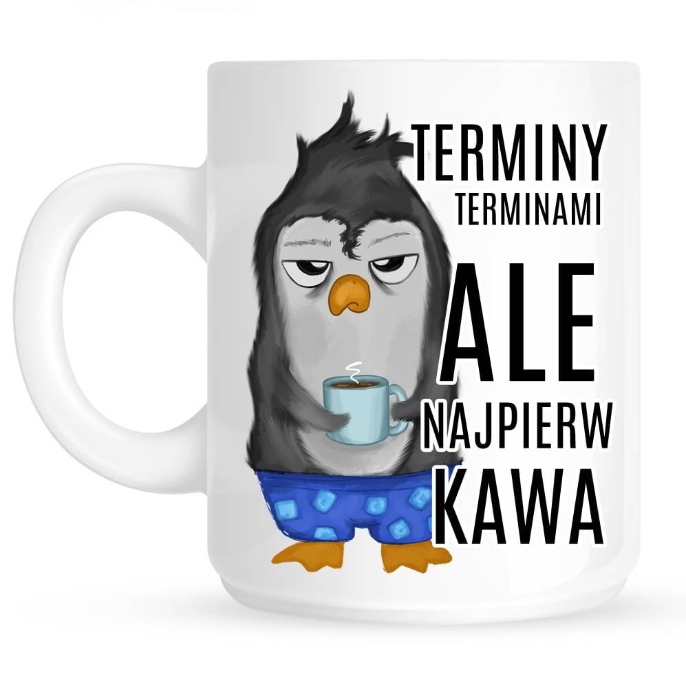 kubek ze śmiesznym napisem