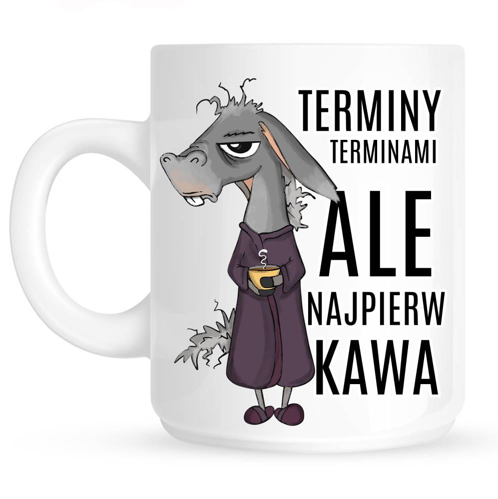 kubek ze śmiesznym napisem