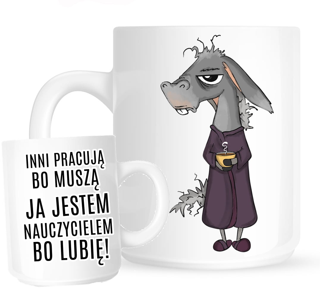 śmieszny kubek dla nauczyciela