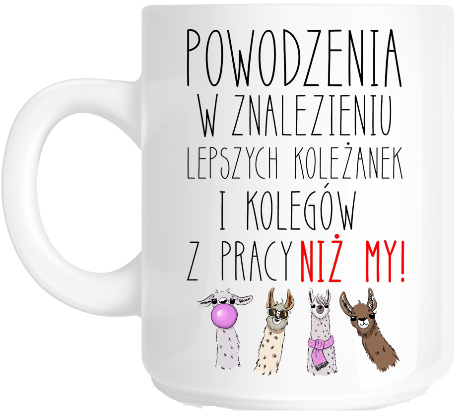kubek na pożegnanie koleżanki z pracy od koleżanek i kolegów