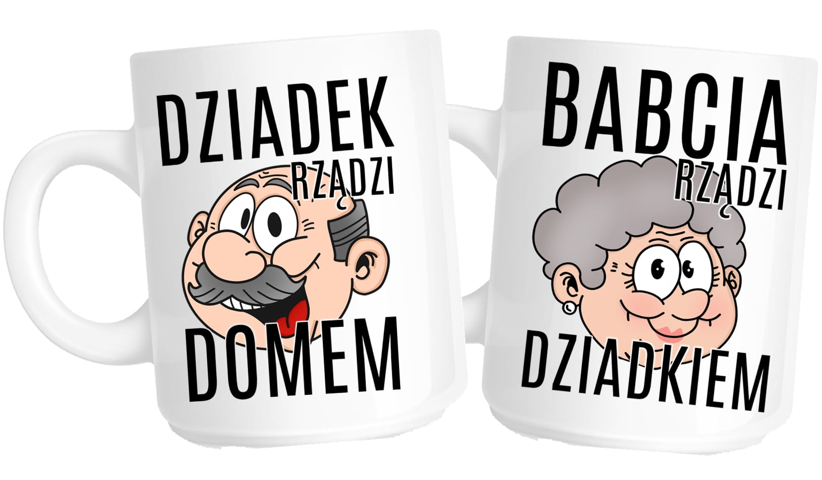 zestaw dwóch kubków dla babi i dziadka
