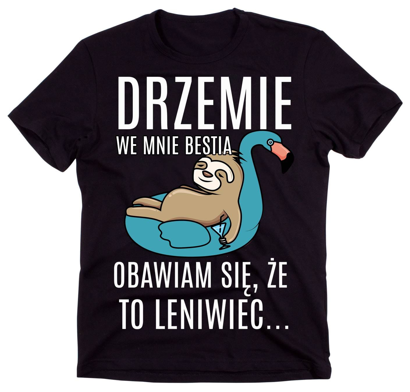 koszulka męska z leniwcem