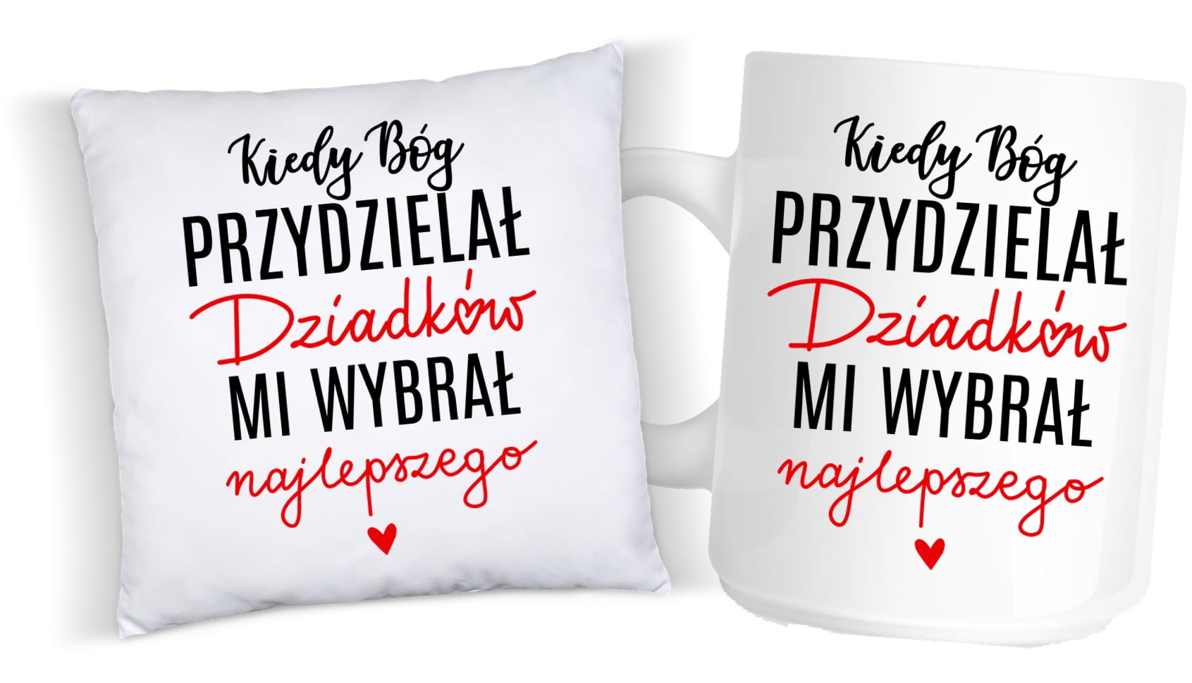 zestaw poduszka plus kubek dla dziadka od wnuczka wnuczki