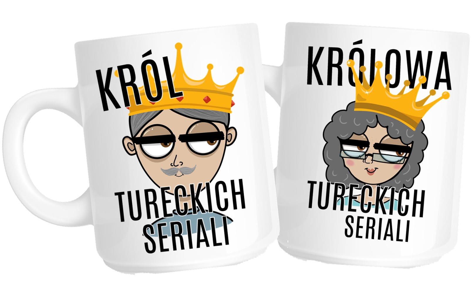 zestaw dwóch kubków dla babci i dziadka KRÓL I KRÓLOWA TURECKICH SERIALI
