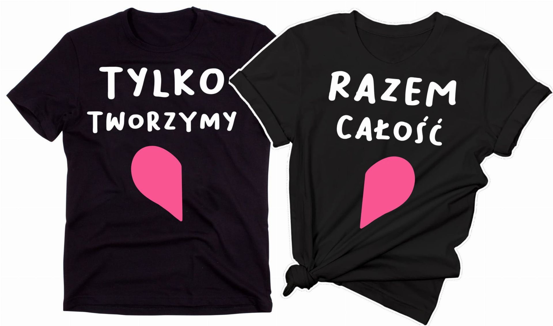 Zestaw dwóch koszulek dla pary TYLKO RAZEM