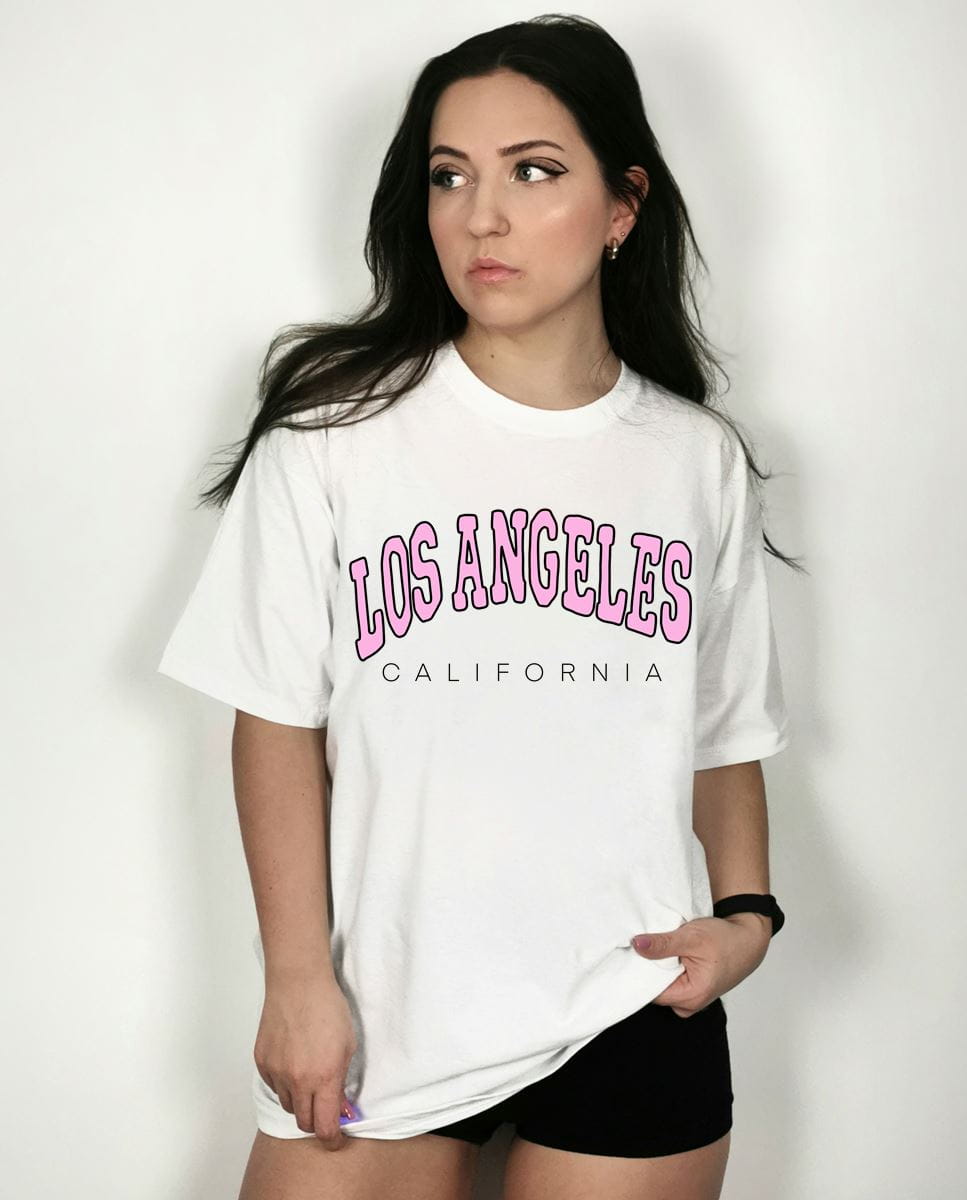 t-shirt oversize damski LOS ANGELES